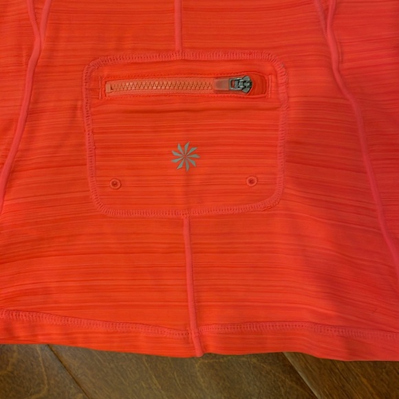 Athleta sz M bright coral colored cap sleeve athletic top - Picture 5 of 6